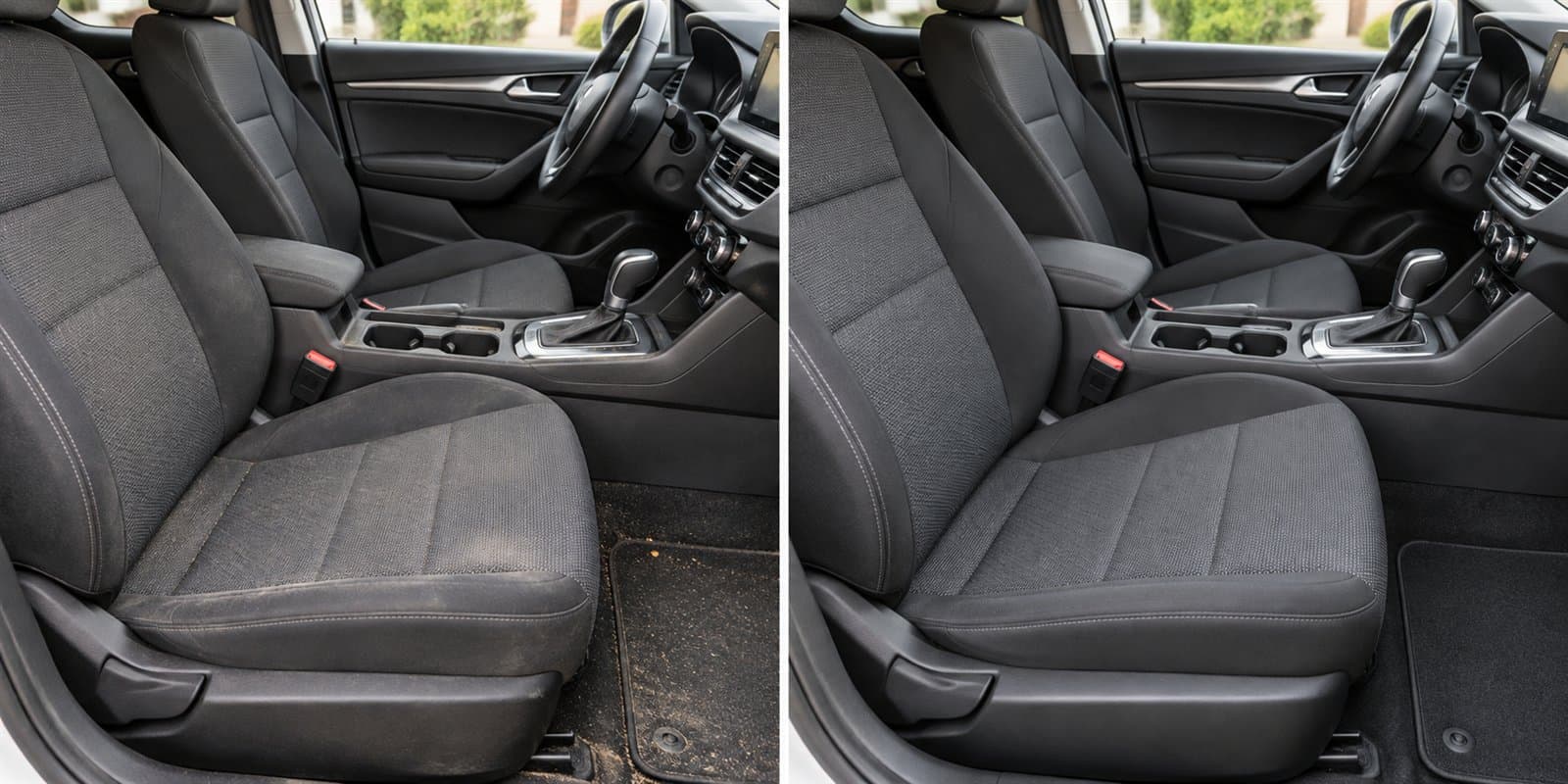 Simulation après nettoyage intérieur de voiture