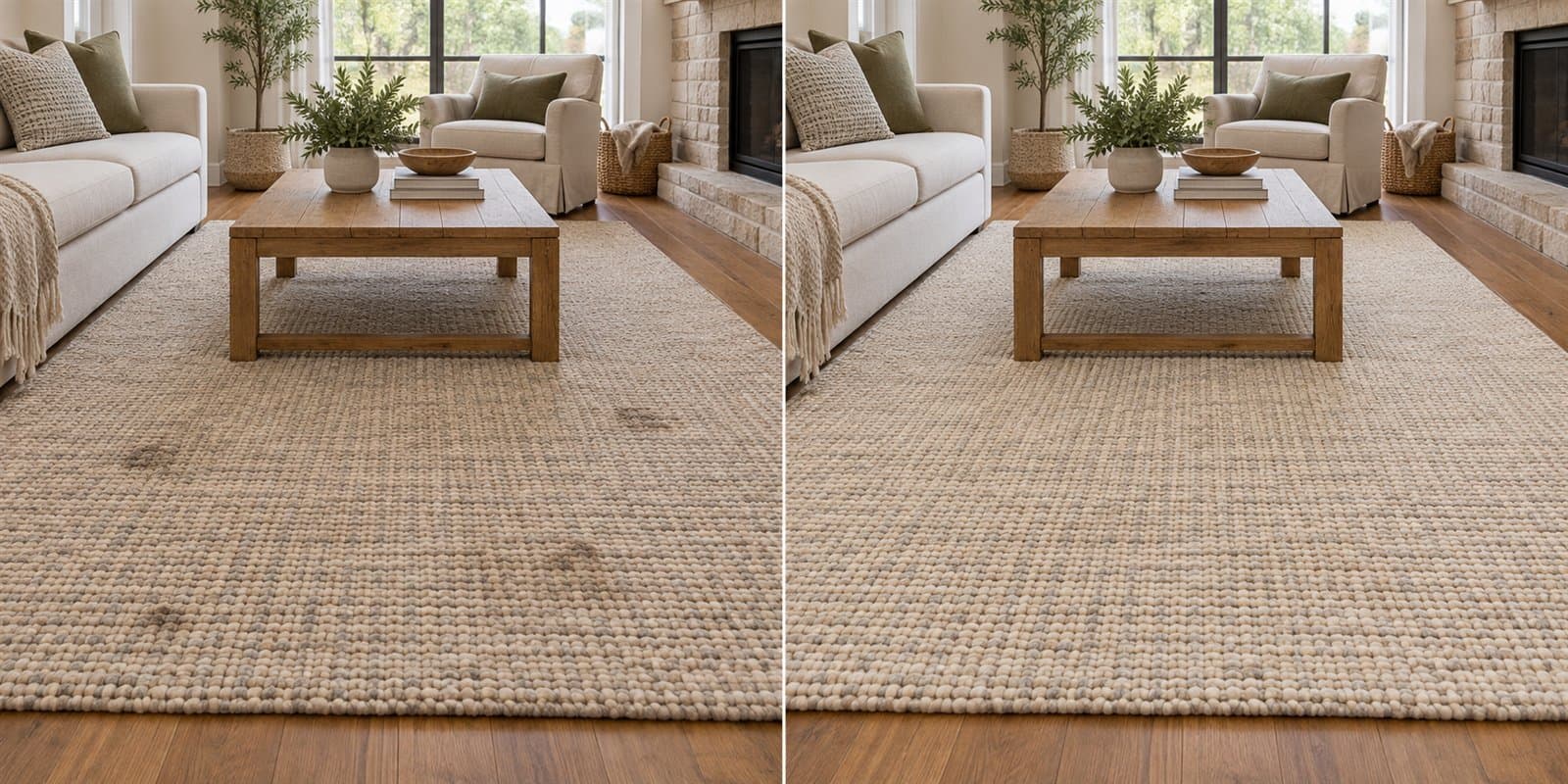 Simulation après nettoyage de tapis